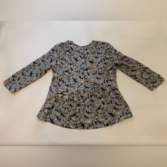 Rebecca Taylor 3/4 sleeve floral size 6 women’s top, 100% silk, FLAW (Q) - Picture 6 of 7